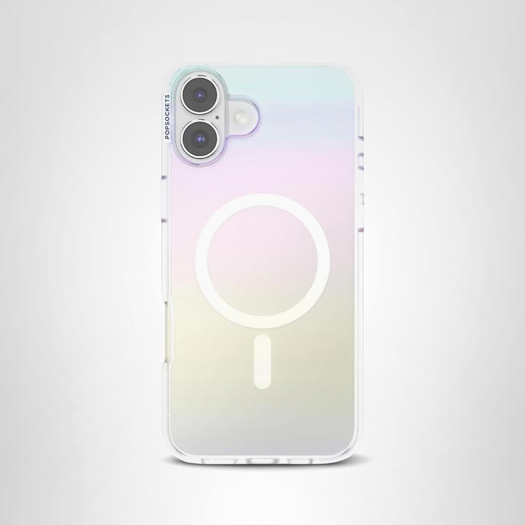 imagePopSockets iPhone 17 Phone Case Compatible with MagSafe for iPhone 17 Wireless Charging Compatible Case Only GinghamShimmer