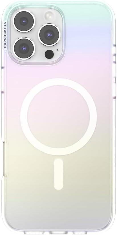 imagePopSockets iPhone 17 Phone Case Compatible with MagSafe for iPhone 17 Wireless Charging Compatible Case Only GinghamShimmer