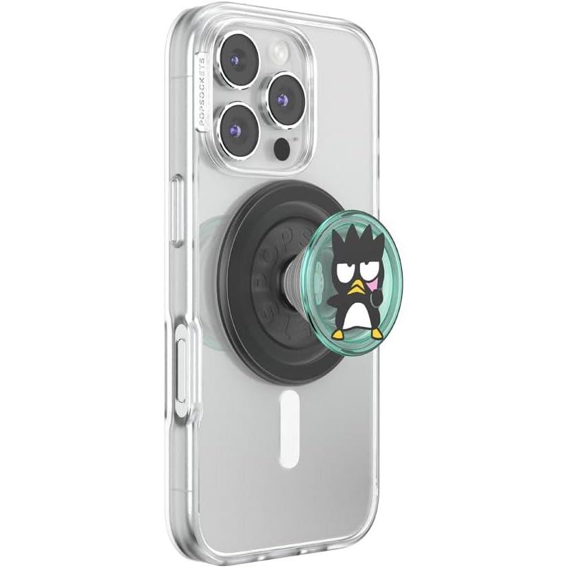 imagePopSockets Round Phone Grip Compatible with MagSafe Adapter Ring Included Phone Holder Wireless Charging Compatible Sanrio  Blue Badtz Maru