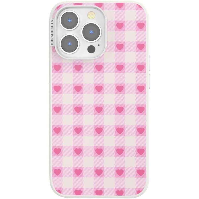 imagePopSockets iPhone 13 Pro Case Compatible with MagSafe Phone Case for iPhone 13 Pro Wireless Charging Compatible  Blush Gingham
