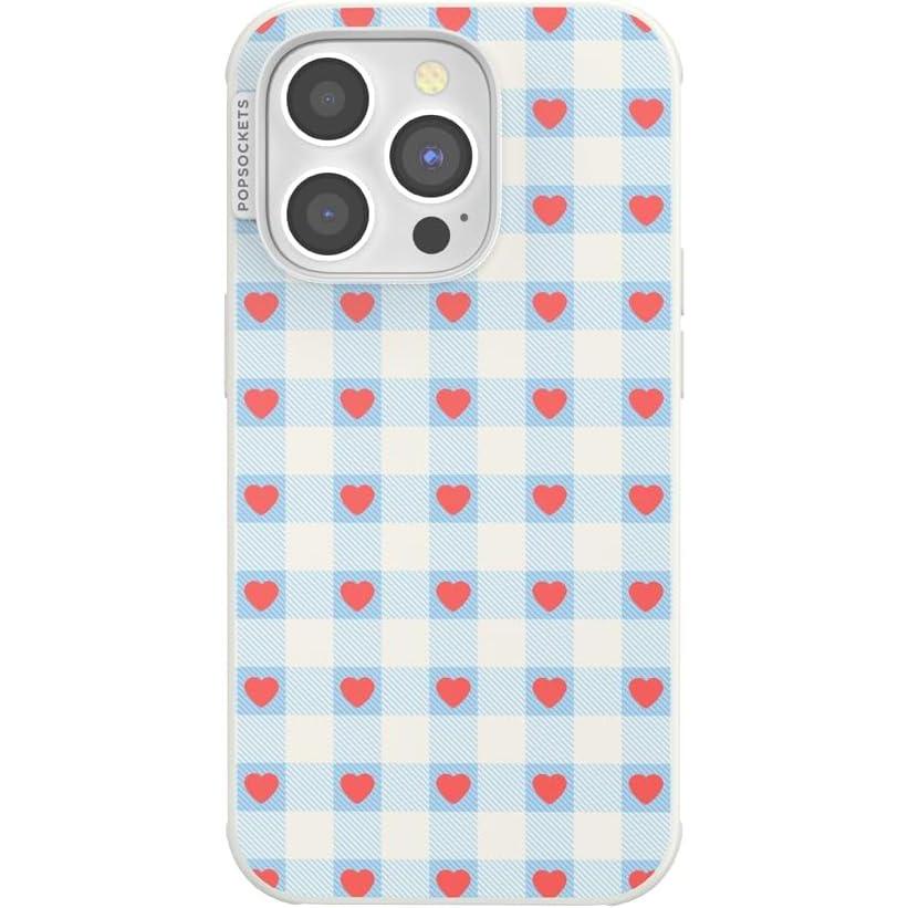 imagePopSockets iPhone 14 Pro Case with MagSafe Phone Case for iPhone 14 Pro Grip Sold Separately Wireless Charging Compatible  Berry Sweet Gingham