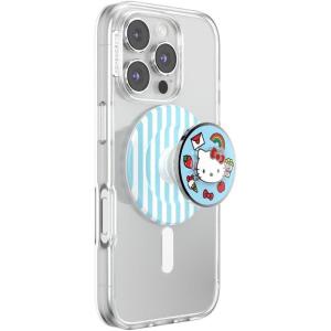 PopSockets Round Phone Grip Compatible with MagSafe, Adapter Ring Included, Phone Holder, Wireless Charging Compatible, Sanrio – Spinner Hello Kitty’s Goodies