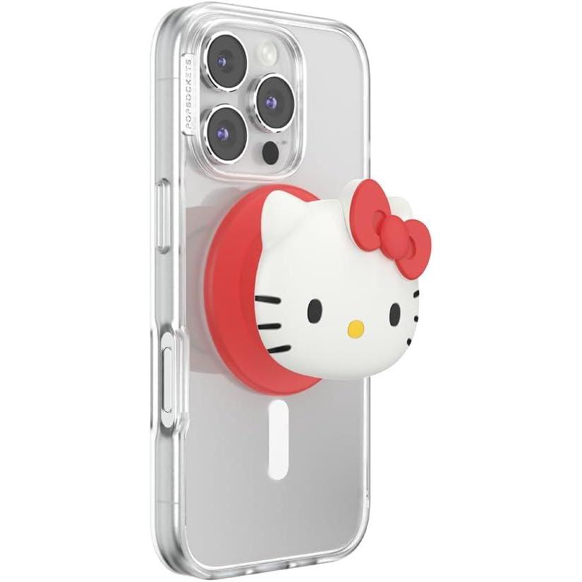 imagePopSockets Round Phone Grip Compatible with MagSafe Adapter Ring Included Phone Holder Wireless Charging Compatible Sanrio  PopOut Hello Kitty
