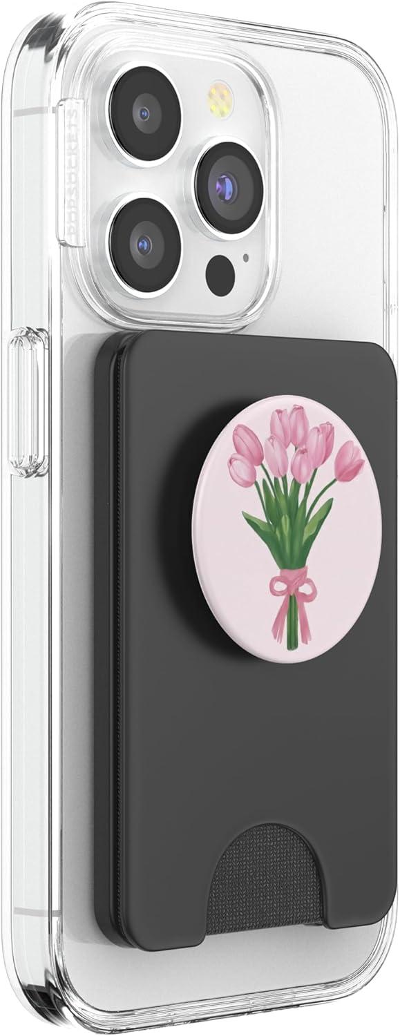 imagePopSockets Floral Phone Grip amp Stand Tulip Bouquet PopSockets PopGrip for MagSafeMagnetic PopWallet