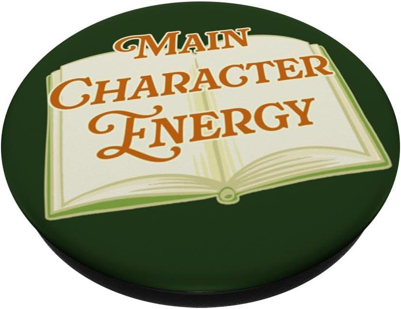 imagePopSockets Funny Book Phone Grip Main Character Energy PopSockets PopGrip for MagSafeAdhesive PopGrip