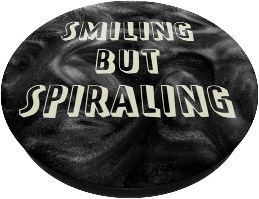 imagePopSockets Funny Phone Grip Smiling but Spiraling PopSockets PopGrip for MagSafeAdhesive PopGrip