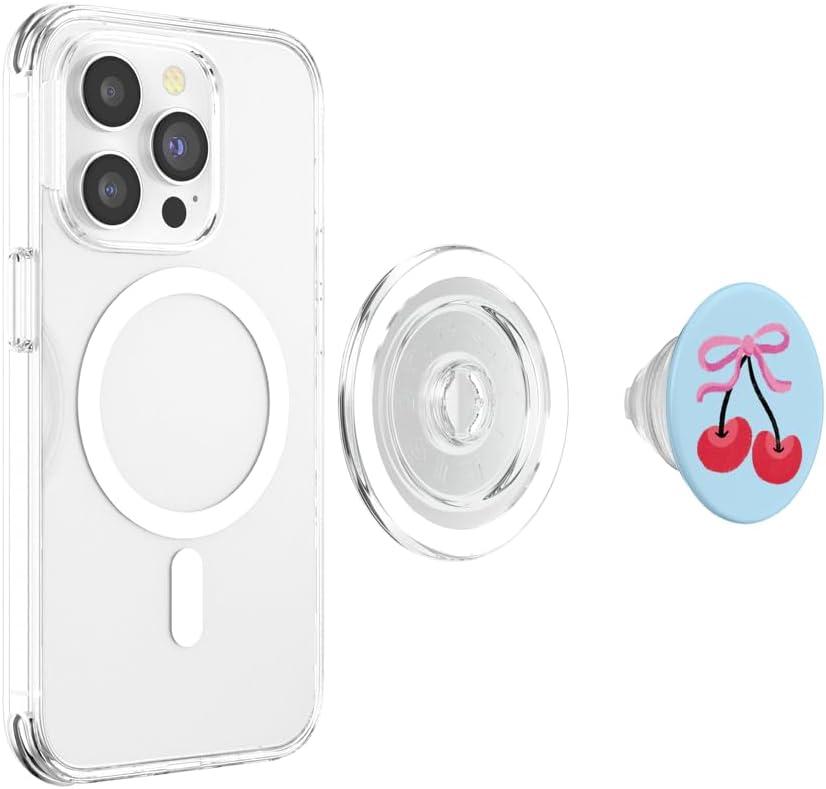 imagePopSockets Phone Grip Cutie Cherry Bow PopSockets PopGrip for MagSafeMagnetic PopGrip