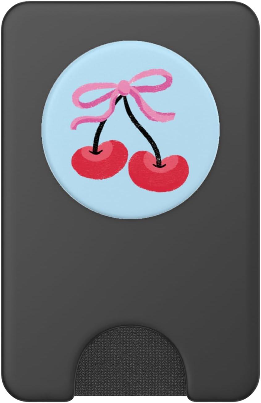 imagePopSockets Phone Grip Cutie Cherry Bow PopSockets PopGrip for MagSafeMagnetic PopWallet