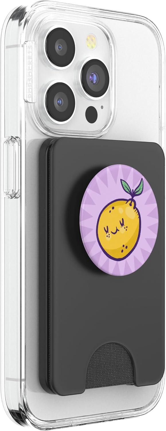 imagePopSockets Phone Grip Cutie Lemon PopSockets PopGrip for MagSafeMagnetic PopWallet