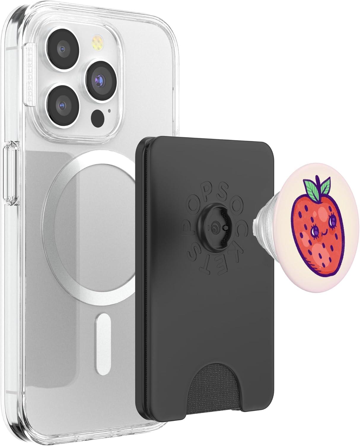 imagePopSockets Phone Grip Cutie Strawberry PopSockets PopGrip for MagSafeMagnetic PopWallet