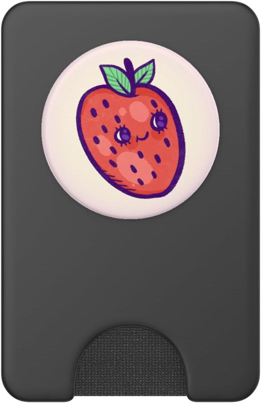 imagePopSockets Phone Grip Cutie Strawberry PopSockets PopGrip for MagSafeMagnetic PopWallet