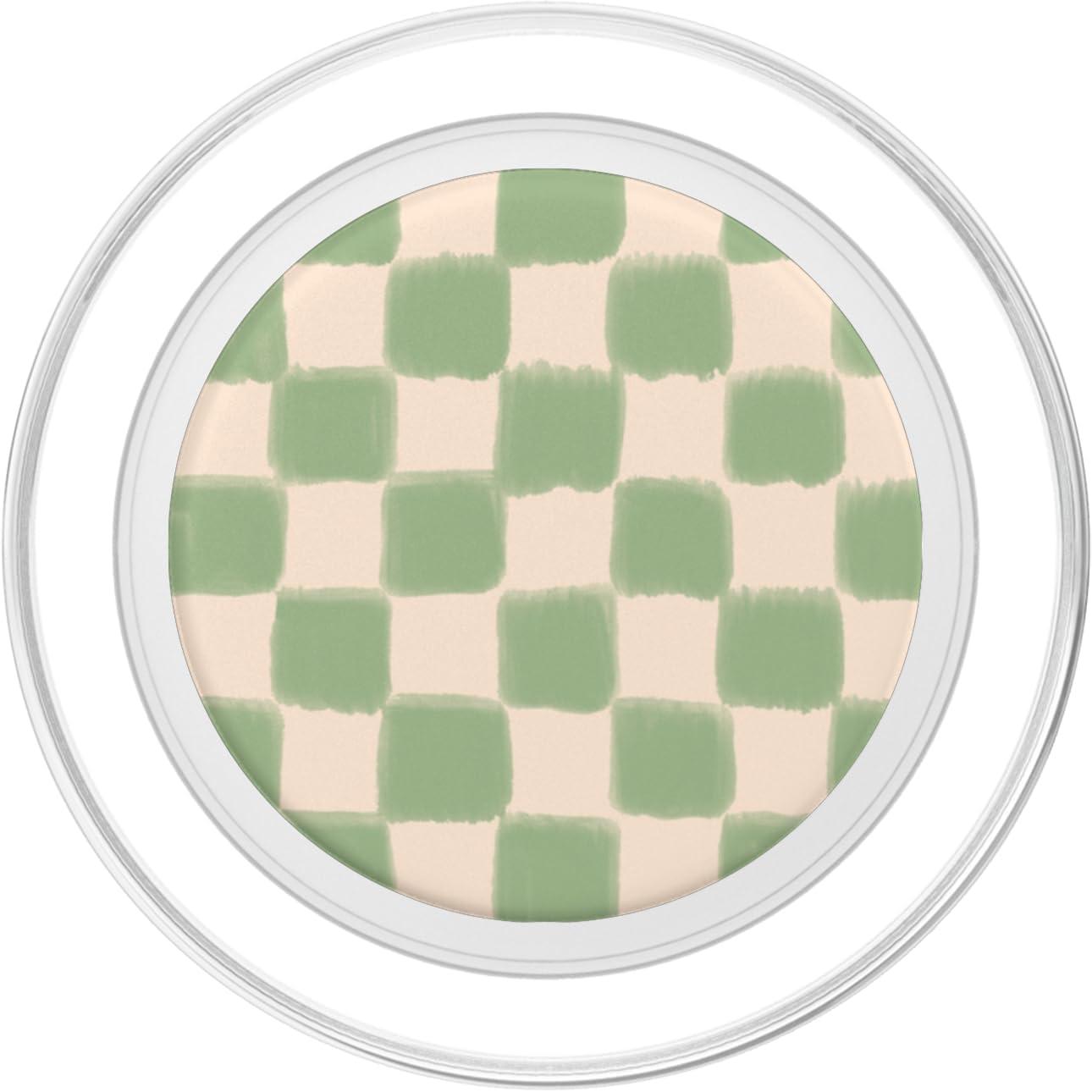 imagePopSockets Phone Grip Green Beige Checker PopSockets PopGrip for MagSafeMagnetic PopGrip