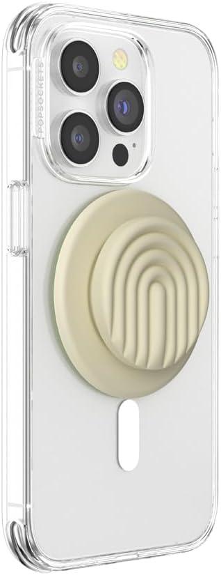 imagePopSockets Phone Grip for MagSafe with Kickstand Magnetic Stand Swappable Top Secure Hold for iPhone MagSafe Cases Phone amp Tablet Grip Cute PopSockets Curves MistMist