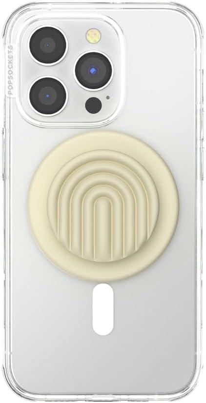 imagePopSockets Phone Grip for MagSafe with Kickstand Magnetic Stand Swappable Top Secure Hold for iPhone MagSafe Cases Phone amp Tablet Grip Cute PopSockets Curves MistMist