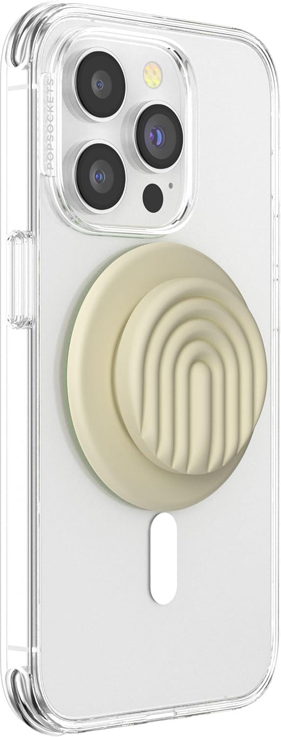imagePopSockets Phone Grip for MagSafe with Kickstand Magnetic Stand Swappable Top Secure Hold for iPhone MagSafe Cases Phone amp Tablet Grip Cute PopSockets Curves MistMist