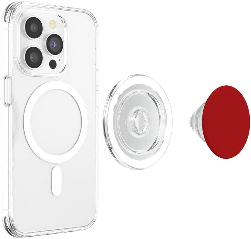 imagePopSockets Phone Grip with Expanding Kickstand Maroon PopSockets Adhesive PopGripMagnetic PopGrip