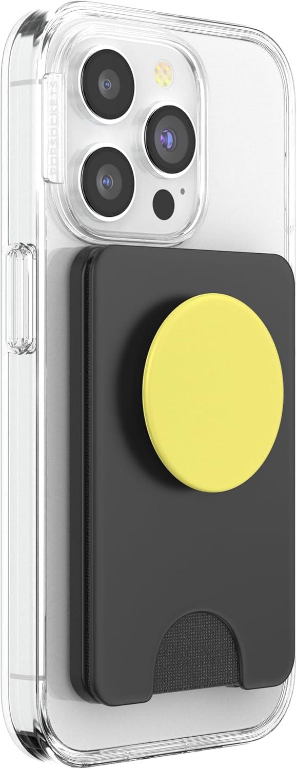 imagePopSockets Phone Grip with Expanding KickstandPastel Yellow PopSockets Adhesive PopGripMagnetic PopWallet