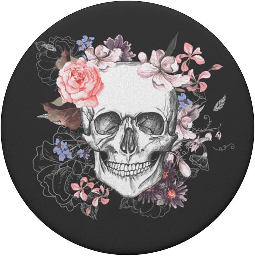 imagePopSockets Skull amp Goth Phone Grip amp Stand Death Petal PopSockets PopGrip for MagSafeAdhesive PopGrip