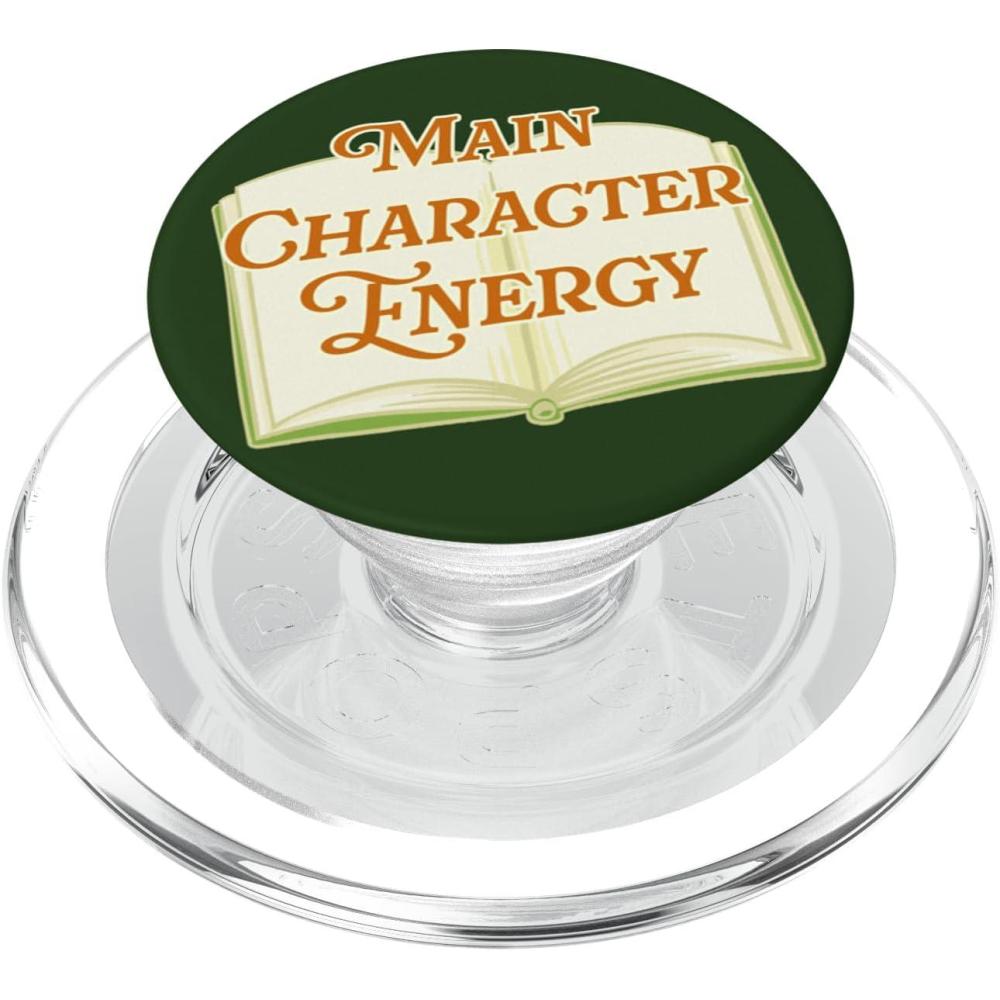 imagePopSockets Funny Book Phone Grip  Main Character Energy PopSockets PopGrip for MagSafeMagnetic PopGrip