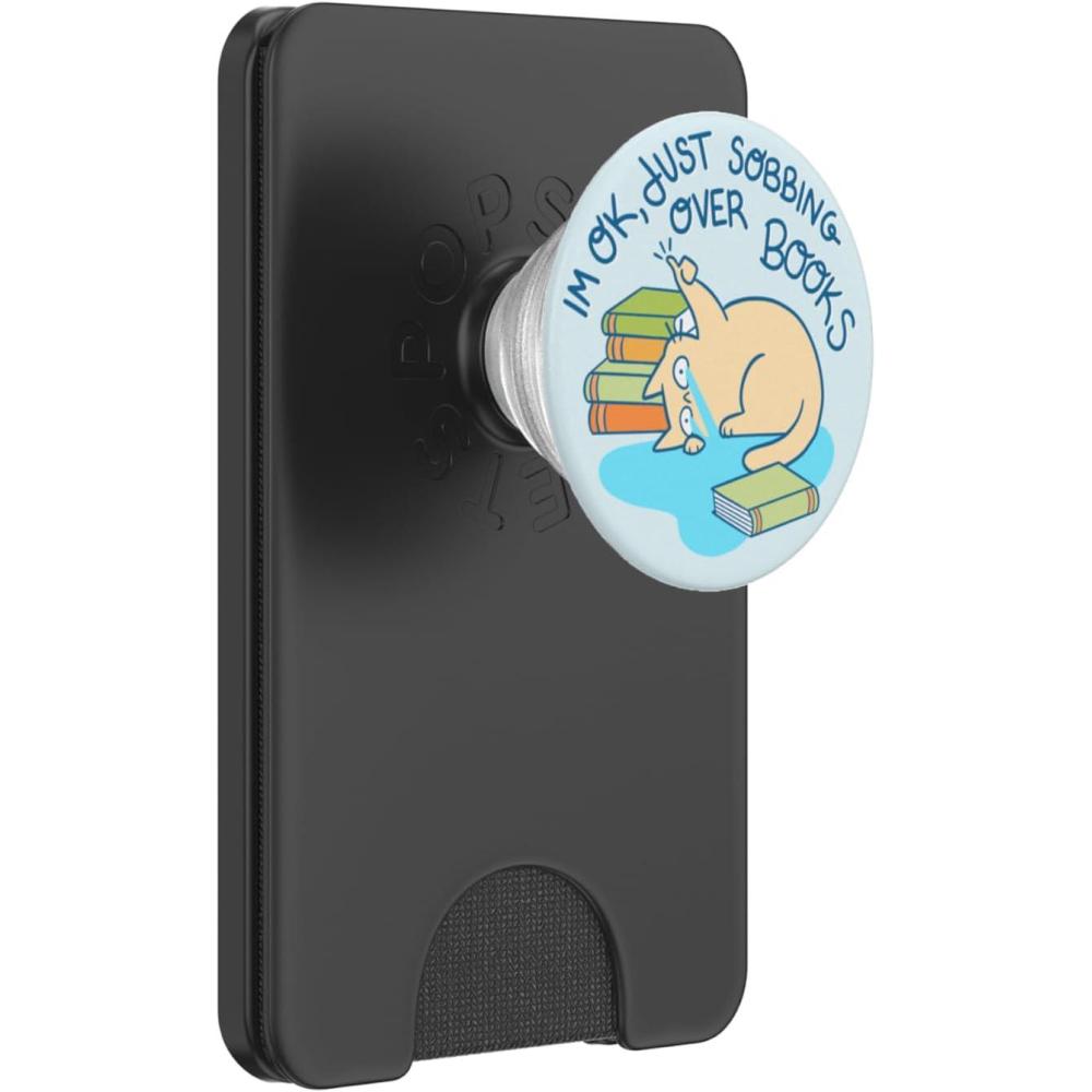 imagePopSockets Phone Grip amp Stand  Bookish Cat PopSockets PopGrip for MagSafeMagnetic PopWallet