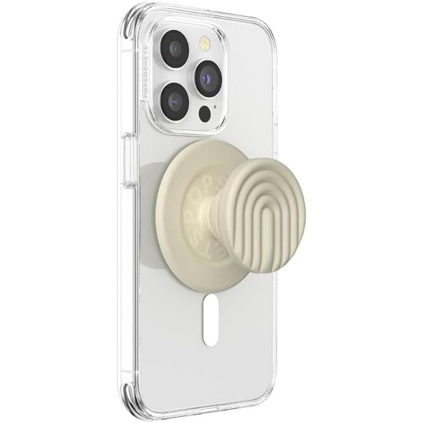 imagePopSockets Phone Grip for MagSafe with Kickstand Magnetic Stand Swappable Top Secure Hold for iPhone MagSafe Cases Phone amp Tablet Grip Cute PopSockets  Curves MistMist