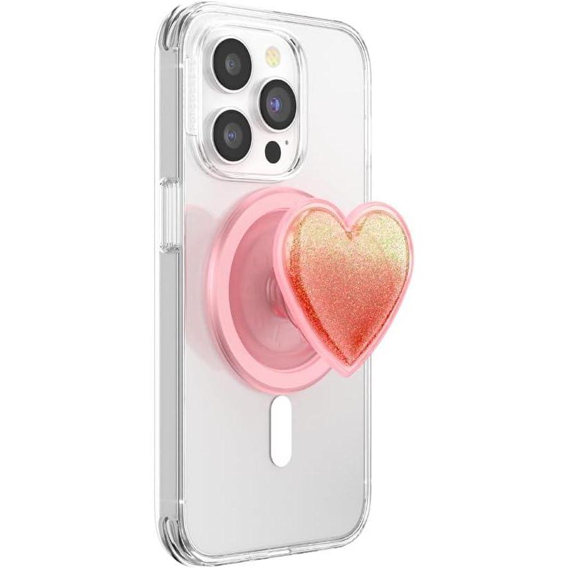 imagePopSockets Phone Grip for MagSafe with Kickstand Magnetic Stand Swappable Top Secure Hold for iPhone MagSafe Cases Phone amp Tablet Grip Cute PopSockets  Squishy Tidepool Heart PinkySquishy Tidepool Heart Pinky