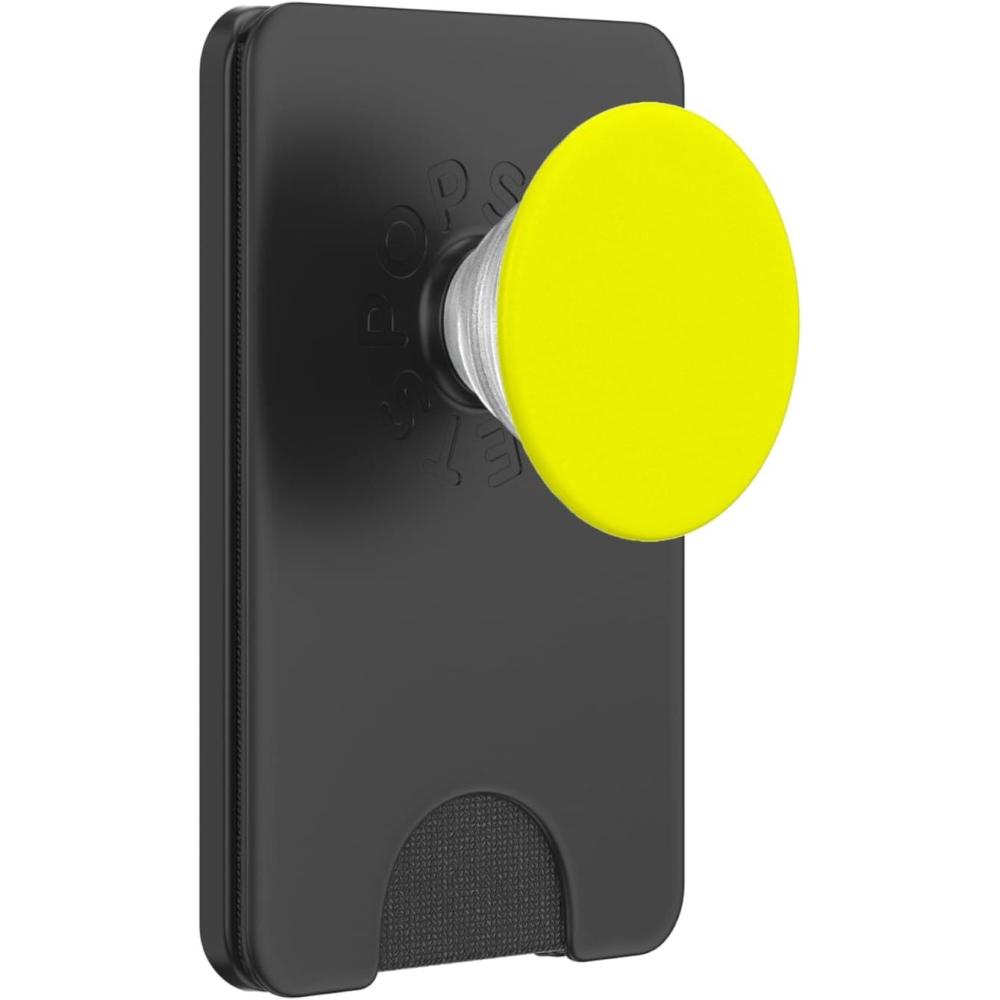 imagePopSockets Phone Grip with Expanding Kickstand  Neon Yellow PopSockets Adhesive PopGripMagnetic PopWallet