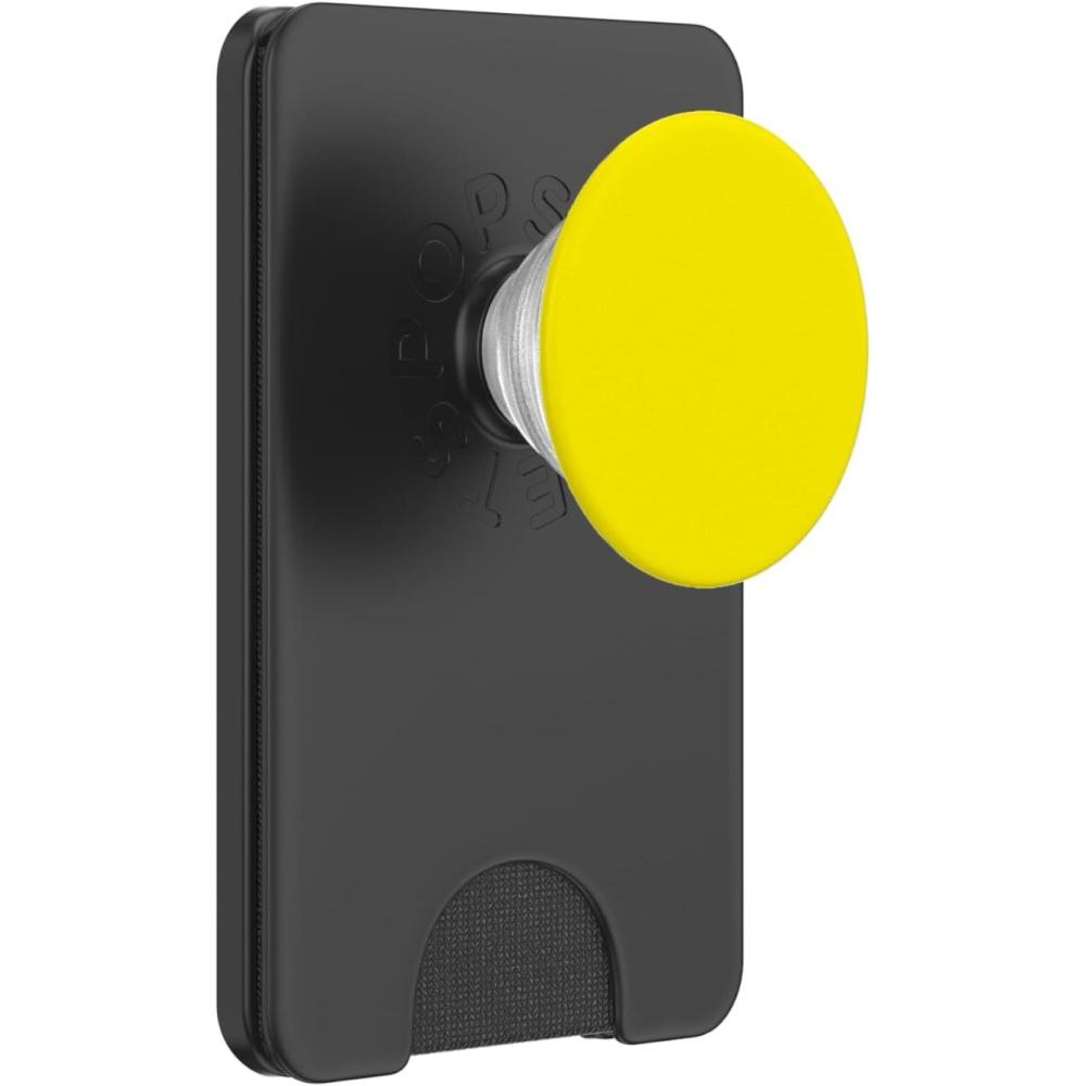 imagePopSockets Phone Grip with Expanding Kickstand Yellow PopSockets Adhesive PopGripMagnetic PopWallet