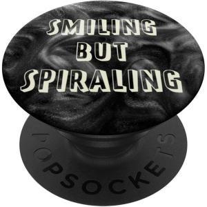 PopSockets Funny Phone Grip – Smiling but Spiraling PopSockets PopGrip for MagSafe(Adhesive PopGrip)