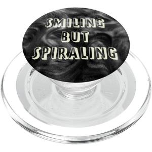 PopSockets Funny Phone Grip – Smiling but Spiraling PopSockets PopGrip for MagSafe(Magnetic PopGrip)