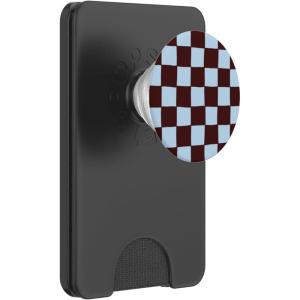 PopSockets Phone Grip – Blue Brown Checker PopSockets Adhesive PopGrip(Magnetic PopWallet)