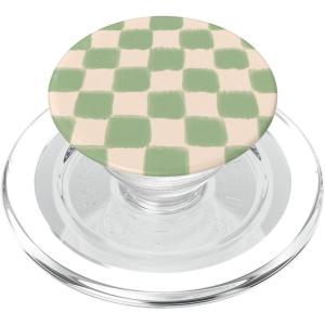 PopSockets Phone Grip – Green Beige Checker PopSockets PopGrip for MagSafe(Magnetic PopGrip)