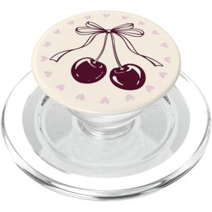 PopSockets Phone Grip, Heart & Bow – Black Cherry PopSockets PopGrip for MagSafe(Magnetic PopGrip)