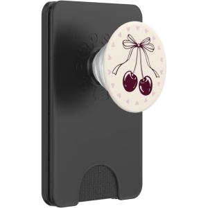 PopSockets Phone Grip, Heart & Bow – Black Cherry PopSockets PopGrip for MagSafe(Magnetic PopWallet)