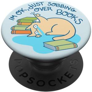 PopSockets Phone Grip & Stand – Bookish Cat PopSockets PopGrip for MagSafe(Adhesive PopGrip)