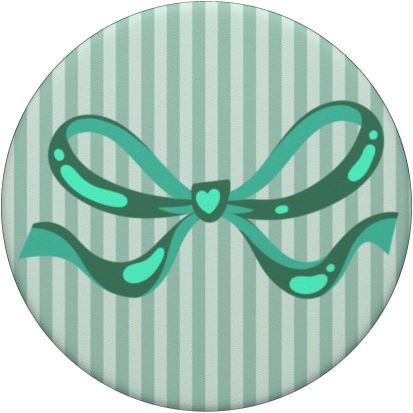 imagePopSockets Bow Phone Grip Bow Wallpaper Mint PopSockets PopGrip for MagSafeAdhesive PopGrip