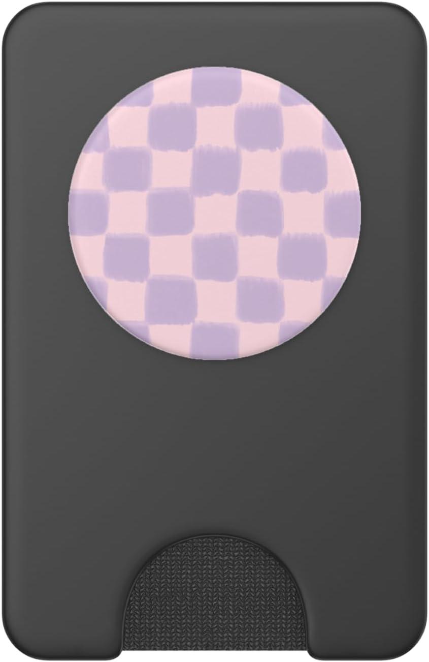 imagePopSockets Phone Grip Pink amp Purple Checker PopSockets PopGrip for MagSafeMagnetic PopWallet