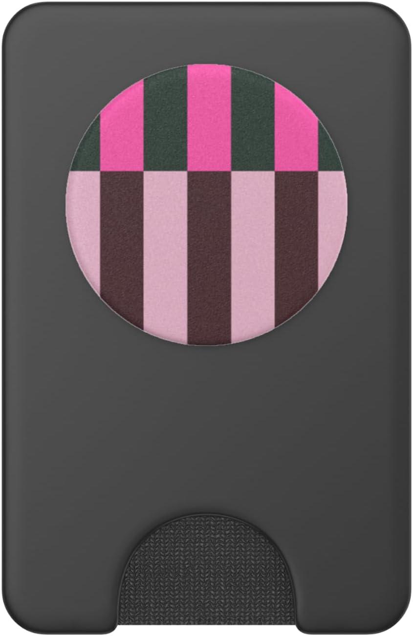 imagePopSockets Phone Grip Pop of Pink Stripe PopSockets PopGrip for MagSafeMagnetic PopWallet