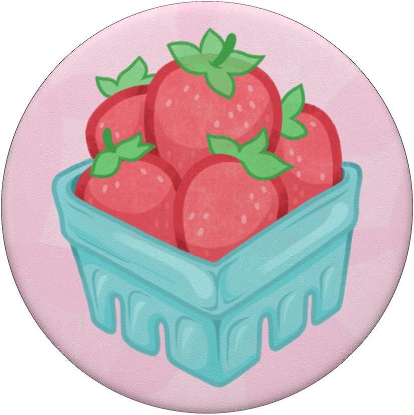 imagePopSockets Phone Grip Strawberry Basket PopSockets PopGrip for MagSafeAdhesive PopGrip