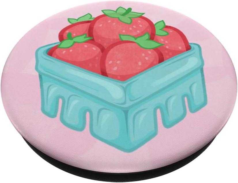 imagePopSockets Phone Grip Strawberry Basket PopSockets PopGrip for MagSafeAdhesive PopGrip