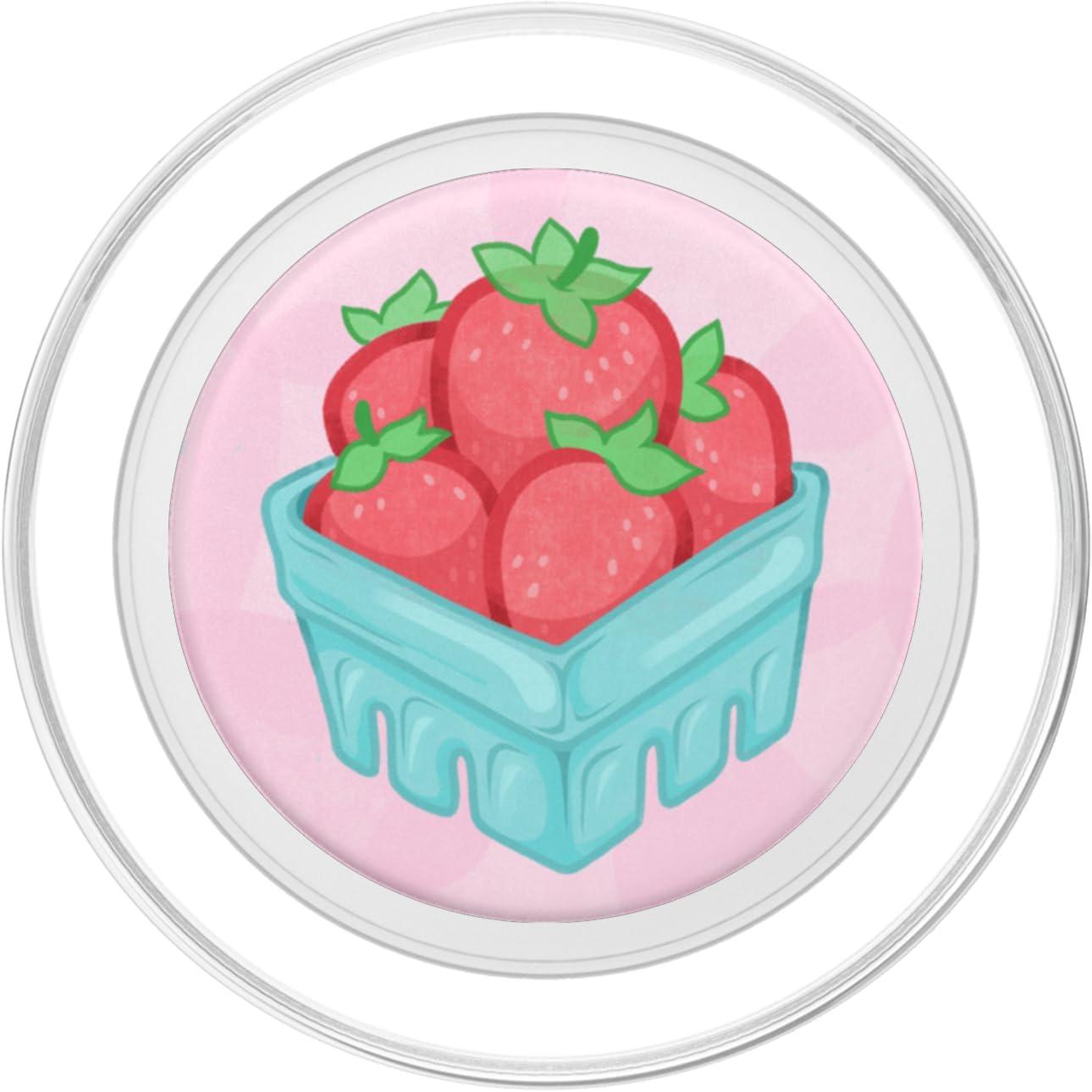 imagePopSockets Phone Grip Strawberry Basket PopSockets PopGrip for MagSafeMagnetic PopGrip