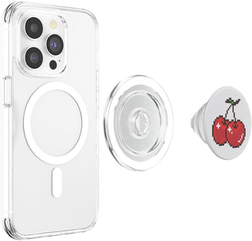 imagePopSockets Phone Grip amp Stand 8 Bit Cherries PopSockets PopGrip for MagSafeMagnetic PopGrip