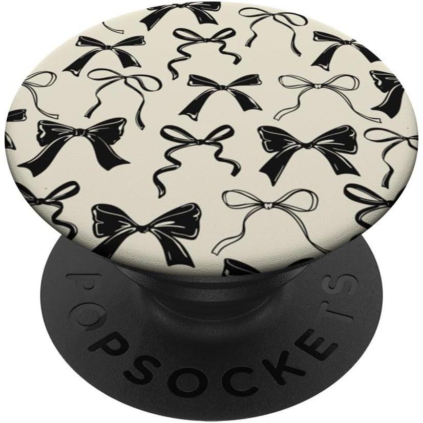 imagePopSockets Bow Phone Grip  Vintage Neutral Bows PopSockets PopGrip for MagSafeAdhesive PopGrip