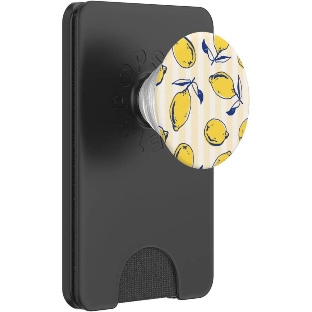 imagePopSockets Phone Grip Lemon Wallpaper PopSockets PopGrip for MagSafeMagnetic PopWallet