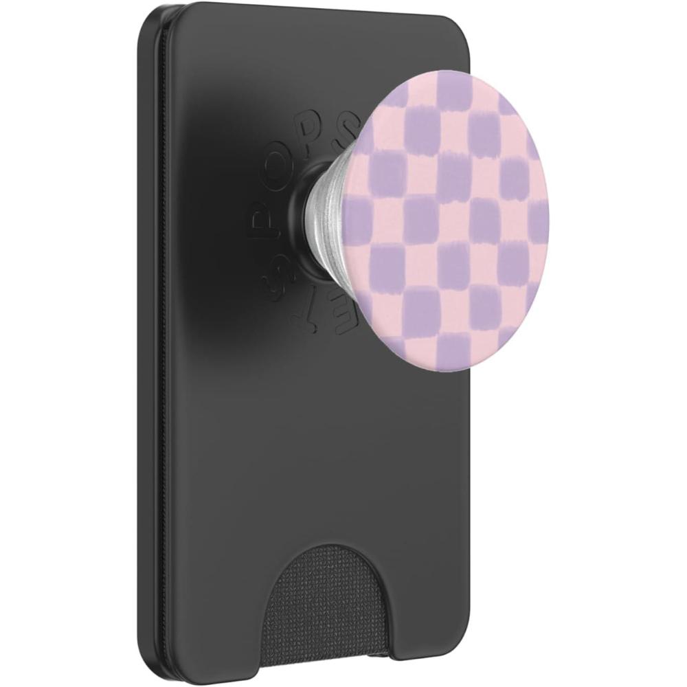 imagePopSockets Phone Grip  Pink amp Purple Checker PopSockets PopGrip for MagSafeMagnetic PopWallet