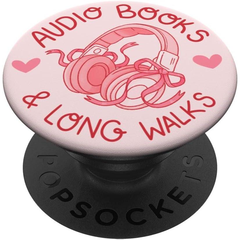 imagePopSockets Phone Grip amp Stand  Audiobooks amp Long Walks PopSockets PopGrip for MagSafeAdhesive PopGrip