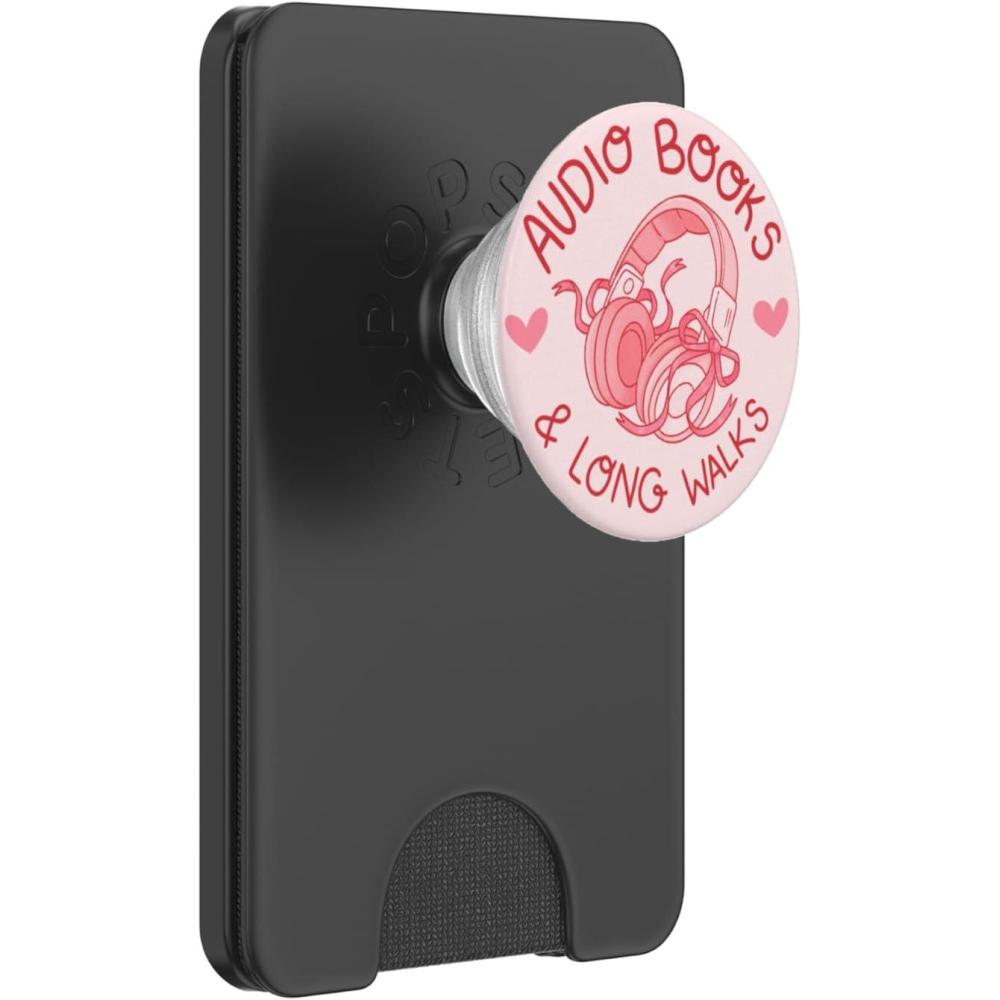 imagePopSockets Phone Grip amp Stand  Audiobooks amp Long Walks PopSockets PopGrip for MagSafeMagnetic PopWallet