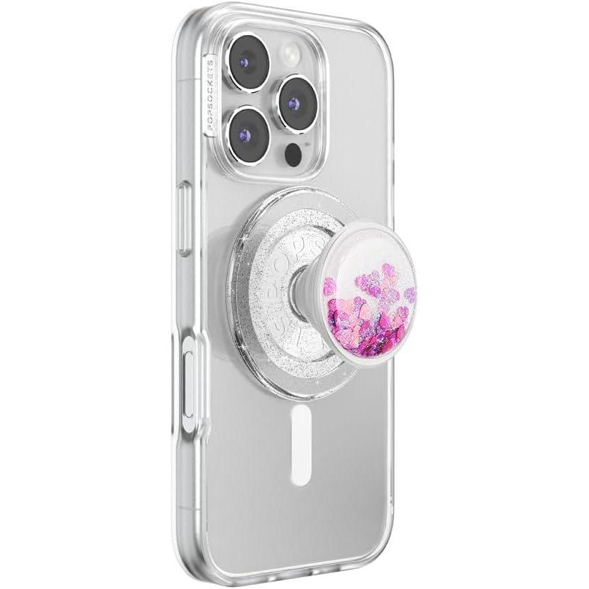 imagePopSockets Phone Grip for MagSafe with Kickstand Magnetic Stand Swappable Top Secure Hold for iPhone MagSafe Cases Phone amp Tablet Grip  Tidepool Lava Lamp AbsintheGlitter Bomb