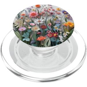 Mixed Flower Bouquet Floral Pattern PopSockets PopGrip for MagSafe(Magnetic PopGrip)