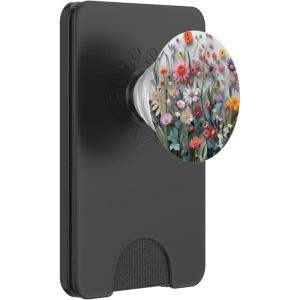 Mixed Flower Bouquet Floral Pattern PopSockets PopGrip for MagSafe(Magnetic PopWallet)